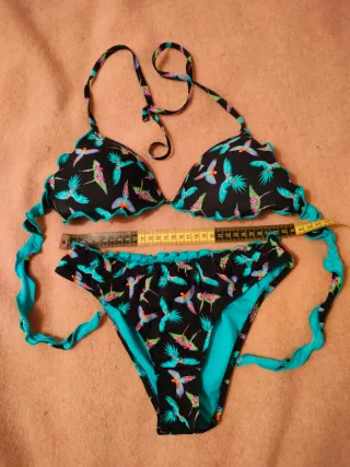 Bikini Calzedonia, Tg. M, Fantasia Pappagalli