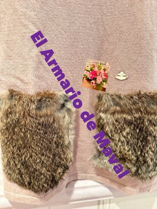 Jersey Casilda Jiména Lana Merino ROSA empolvado