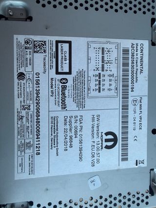 Radio Uconnect 5 Alfa Romeo MiTo 2018