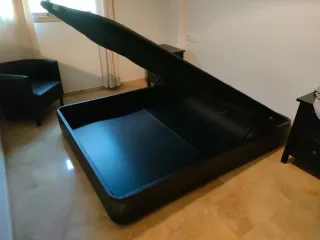 Canapé 160x200 cm Negro