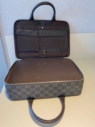 Maletín Loewe Monogram Marrón y Beige