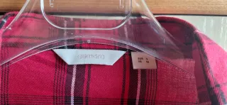 Camicia in flanella rossa a quadrati donna Esmara