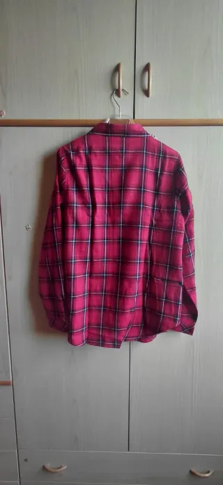 Camicia in flanella rossa a quadrati donna Esmara