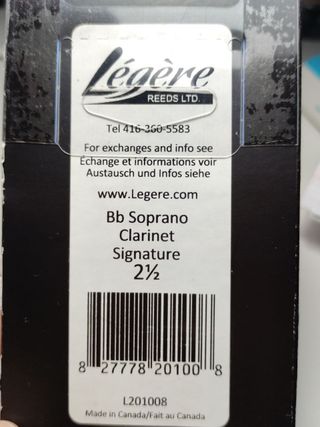 Cañas Clarinete Sib Legere Signature 2,5