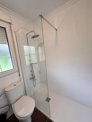 Mampara de ducha cristal y metal