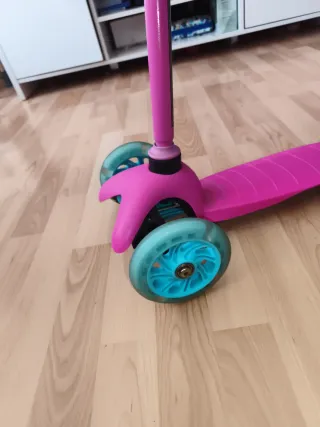 Patinete 3 Ruedas Niña Rosa y Azul