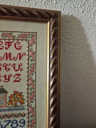 CUADRO PUNTO DE CRUZ ALFABETO Y NÚMEROS