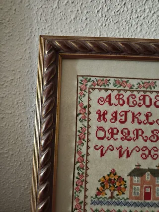 CUADRO PUNTO DE CRUZ ALFABETO Y NÚMEROS