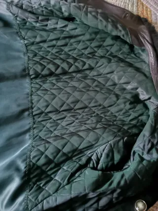 Abrigo de ante verde oliva