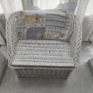 Sofá Mimbre Juguetero Infantil