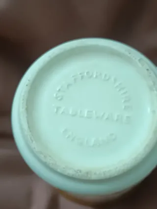 Taza Staffordshire vintage caballos