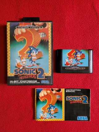 Mega Drive Sonic 2 Cartucho y Manual