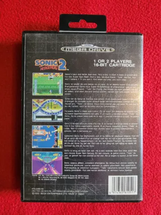 Mega Drive Sonic 2 Cartucho y Manual