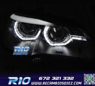 FAROS LED BMW X5 E70 07-13 OEM XENON OJOS ANGEL NEGRO