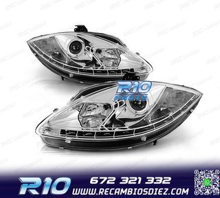FAROS PARA SEAT LEON, ALTEA Y TOLEDO 04-09 LUZ DIURNA LED FO