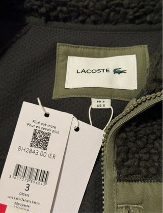 Giacca leggera Lacoste verde oliva