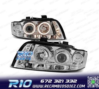 FAROS OJOS ANGEL AUDI A4 00-04 OJOS ANGEL CROMADOS