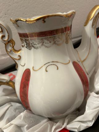 Vajilla porcelana Santa Clara dorada