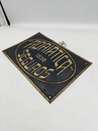 ANTIGUA PLACA ADRIATICA SEGUROS 1838