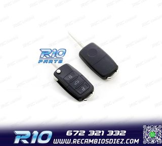 CARCASA LLAVE VOLKSWAGEN VW CUADRADA 3 BOTONES ESPADIN LATER