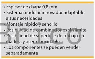 Conjunto Taller 4 Módulos S/Madera Azul Gris - Edición Limitada