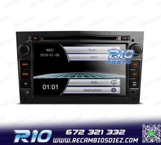 RADIO NAVEGADOR 7" PARA OPEL COLOR NEGRO OSCURO USB GPS TACT