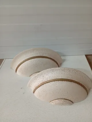 2 Applique Mezza Luna Beige Oro