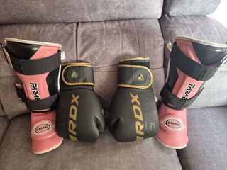 Pack espinilleras y guantes RDX