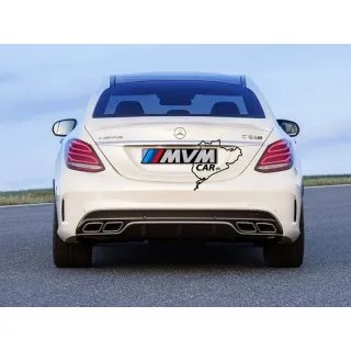 Salidas dobles de escape Mercedes tipo C63 S63 AMG