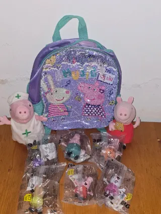 Lote Peppa Pig: Mochila y Figuras