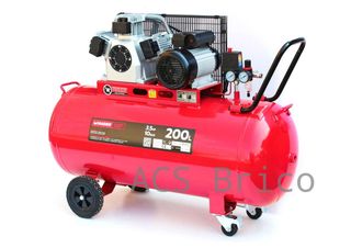 Compresor de Aire Silencioso 200L - 3,5 Hp - 2 Salidas - 09346 - Mader