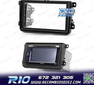 MARCO NEGRO RADIO 2-DIN PARA SEAT ALTEA LEON TOLEDO SKODA FA