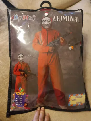 Disfraz Criminal Talla 7-9 años