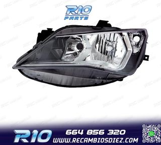 FARO IZQ PARA SEAT IBIZA 12-17 FONDO OSCURO + CROMO