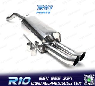 SILENCIOSO ESCAPE PARA SEAT LEON 09 1996- INOX x2 DTM