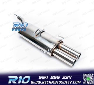 SILENCIOSO ESCAPE PARA OPEL ASTRA 1991-1998 INOX x2