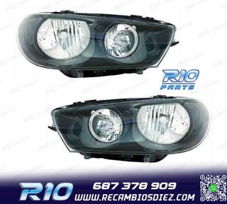 FAROS PARA VOLKSWAGEN VW SCIROCCO 08-14 FONDO NEGRO