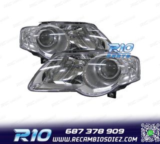 FAROS PARA VOLKSWAGEN VW PASSAT 05-10 FONDO CROMO V
