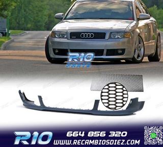 SPOILER LIP FRONTAL DELANTERO AUDI A4 S LINE 00-04 + REJILLA