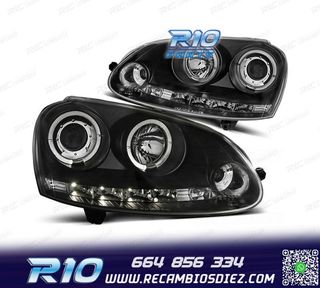FAROS VOLKSWAGEN VW GOLF 5 03-08 JETTA 05-10 OJOS DE ANGEL L