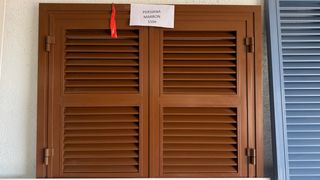 Persiana aluminio marrón nueva 101 x 83 aproximada