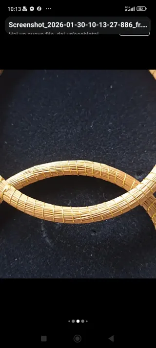 Bracciali in Capim Durato oro e rosso