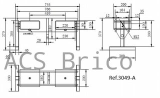 Implemento Gancho Cargador Apilador Carretilla - 1500 Kg