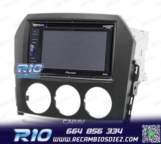 MARCO NEGRO RADIO 2-DIN PARA MAZDA MX-5 MIATA