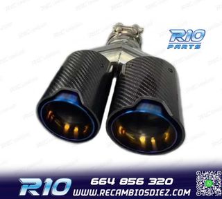 COLA ESCAPE DERECHA BMW LOOK M PERFORMANCE AZUL CARBONO