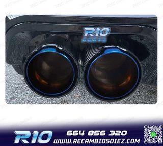 COLA ESCAPE DERECHA BMW LOOK M PERFORMANCE AZUL CARBONO