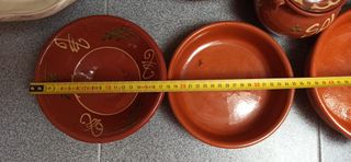 Cazuelas de barro antiguas - 8 piezas. A estrenar.