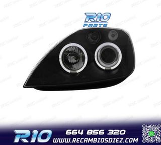 FAROS PARA FORD FIESTA 02-08 OJOS ANGEL FONDO NEGRO