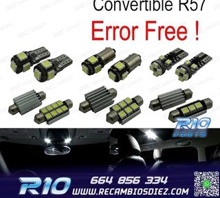 KIT 12 BOMBILLAS LED INTERIOR PARA MINI COOPER CABRIO CONVER
