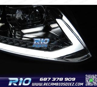 FAROS PARA VOLKSWAGEN VW TOURAN II 10-15 NEGROS TRU DRL CON